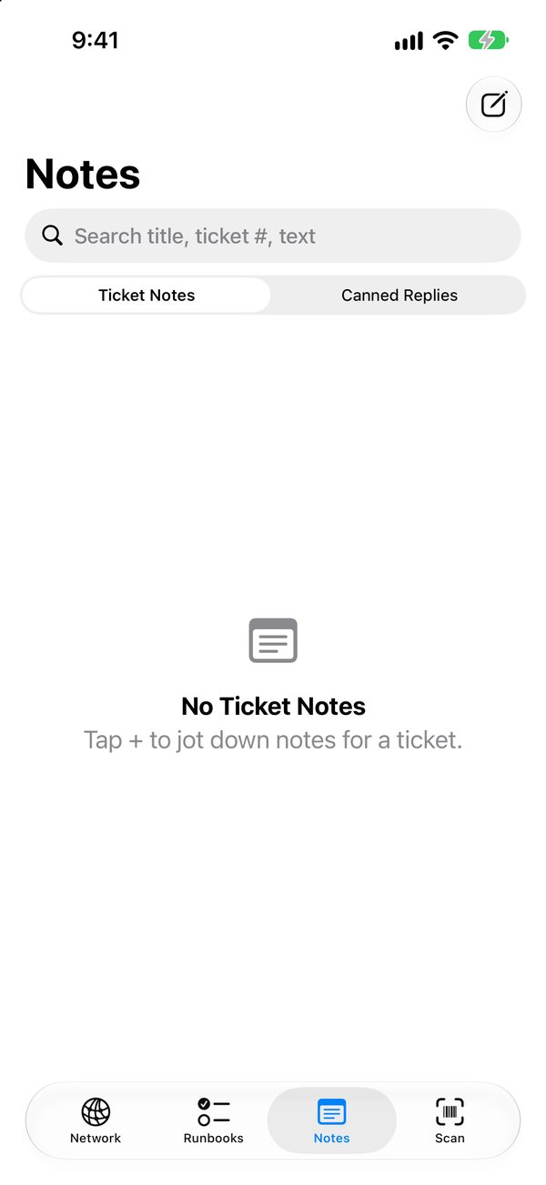 Ticket notes and canned replies